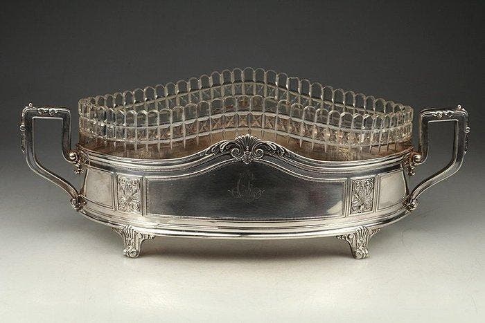 Koch & Bergfeld - Jardinière - Zilver pr.916, Antiquités & Art, Antiquités | Argent & Or