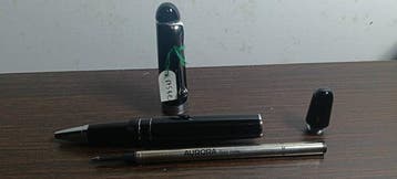 Aurora - Penna Rollerball in resina pregiata nera e finiture, Nieuw