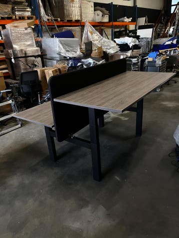 Refurbished Duo Bureau Van Ahrend - Nieuwstaat, Verzenden, In hoogte verstelbaar, Zo goed als nieuw
