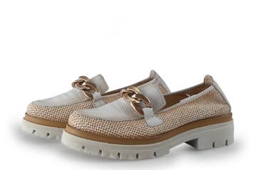 Hispanitas Loafers in maat 38 Wit, Verzenden, Zo goed als nieuw, Wit, Overige typen