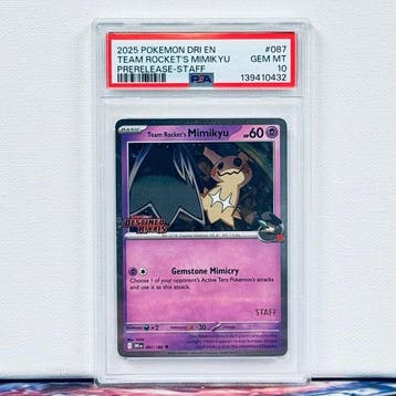 Pokémon Graded card - TEAM ROCKETS MIMIKYU #087 - Pokémon -, Nieuw