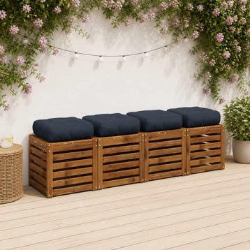 vidaXL 4-Piece Zitkussens VIANEN 4 st 100% Polyester, Verzenden, Nieuw