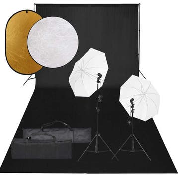 vidaXL Fotostudioset met verlichtingsset, achtergrond en, Verzenden, Nieuw