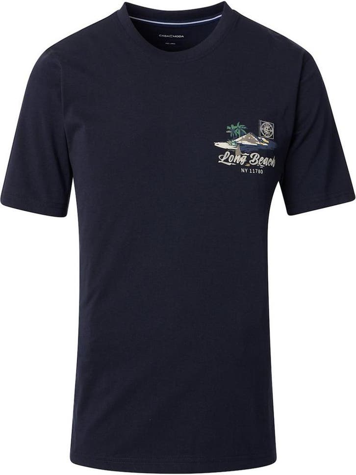 Casa Moda T-shirt Met Long Beach Print 954438800-105 Blauw, Vêtements | Hommes, T-shirts, Envoi