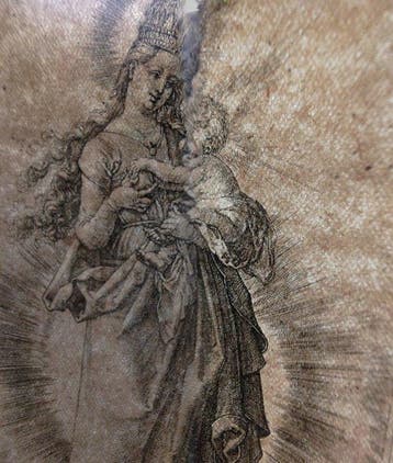 Albrecht Dürer (1471-1528), after - Najwitsza Panna z, Antiek en Kunst