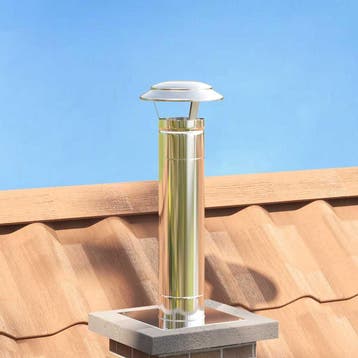 vidaXL Rain Cover Schoorsteen zilver 20 x 20 x 18 cm, Verzenden, Nieuw
