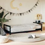 vidaXL Kinderbedframe 90x190 cm massief grenenhout zwart, Kinderen en Baby's, Kinderkamer | Bedden, Verzenden, Nieuw