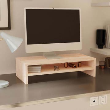 vidaXL Monitorstandaard 50x24x13 cm massief grenenhout, Verzenden