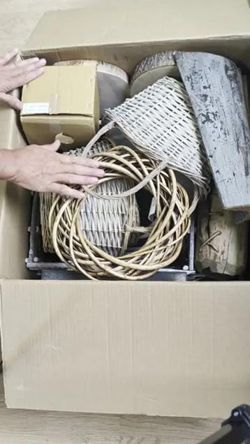 Restantenbox bomvol natuurlijke ondergronden kaders en, Maison & Meubles, Accessoires pour la Maison | Plantes & Fleurs artificielles