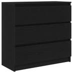 Dressoir Zwart Eiken | Retour Deal | Ruime Opbergruimte, Huis en Inrichting, Verzenden, Nieuw, 50 tot 100 cm, Met lade(s)