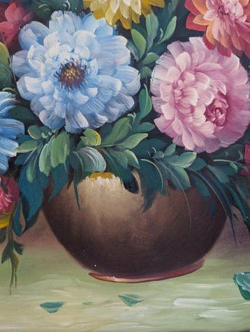 Dutch school (XX) - Floral still life in vase - XL format