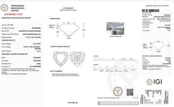 Bague - 14 carats Or blanc - 2.01ct. tw. Diamant (Diamant de, Handtassen en Accessoires, Nieuw