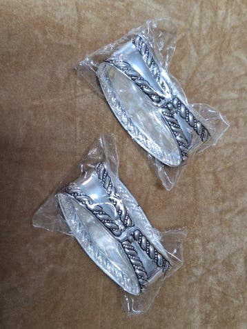 Servetring (2) - .835 zilver, Antiek en Kunst