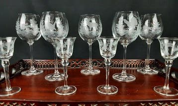 Ges. Gesch - Josephinen Hütte - Drinkservies (9) - Kristal