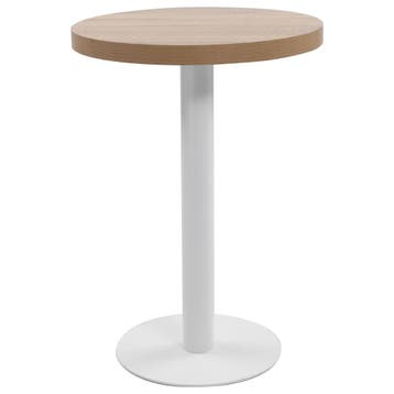 vidaXL Bistrotafel 60 cm MDF lichtbruin, Huis en Inrichting, Tafels | Eettafels, Verzenden, Nieuw