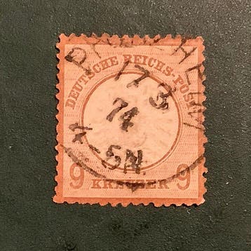 Duitse Rijk 1872 - 9 Kreuzer grote Brutschield met dubbel