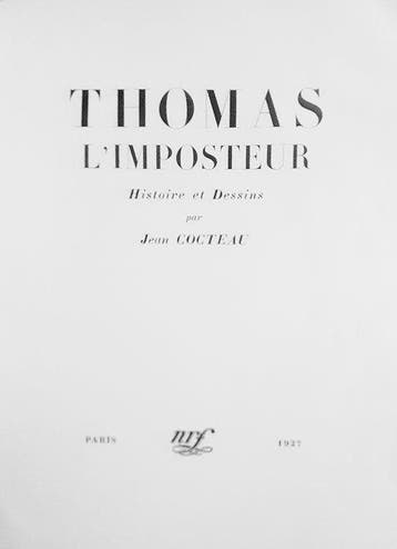 Jean Cocteau - Thomas limposteur - 1927