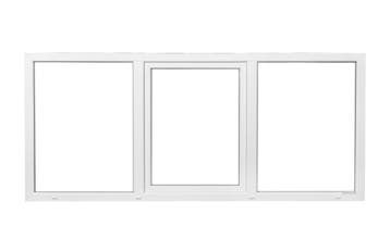 PVC vast-draaikiep-vast b300xh110 cm Wit, Ophalen of Verzenden, Gevelraam of Ruit