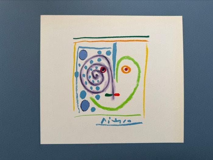 Pablo Picasso (1881-1973) - Visages aux spirales, Antiek en Kunst, Antiek | Overige Antiek