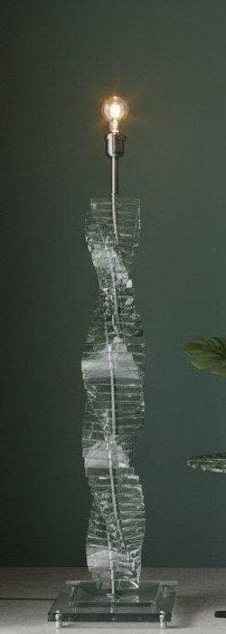 Staande lamp - Glas, Chroom, Antiquités & Art, Antiquités | Éclairage