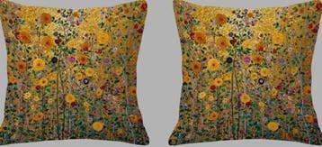 Gustav Klimts gouden bloemontwerp. Kussenhoezen - Kussen