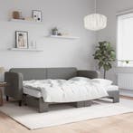 vidaXL Slaapbank onderschuifbed matrassen 80x200 cm stof, Verzenden, Nieuw