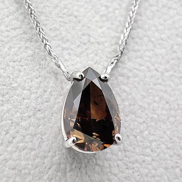 Hanger - 14 karaat Witgoud - 3.22ct. tw. Diamant (Natuurlijk