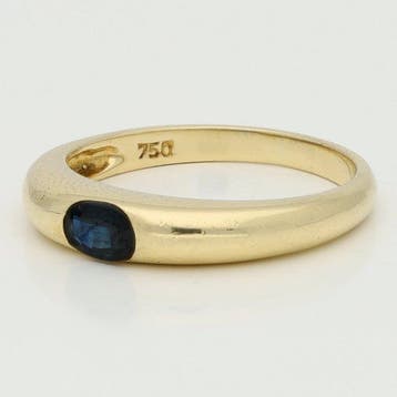 Ring - 18 karaat Geel goud Saffier, Nieuw