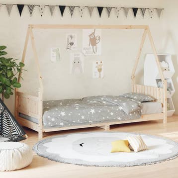 vidaXL Kinderbedframe 80x200 cm massief grenenhout, Verzenden
