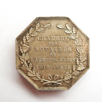 Frankrijk. Jeton en argent Notaires de Blois