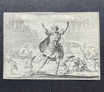 Jacques Callot (1592-1635) - Scaramucce ad un circo Romano