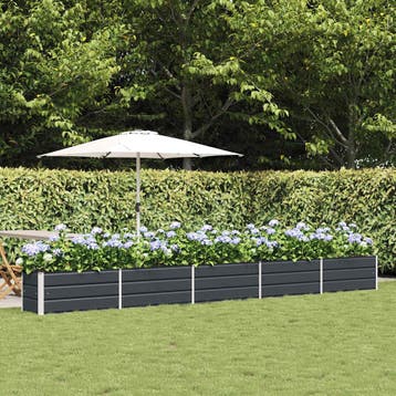 vidaXL Plantenbak Antraciet 480 x 50 x 45 cm Gegevens staal, Tuin en Terras, Verzenden, Nieuw