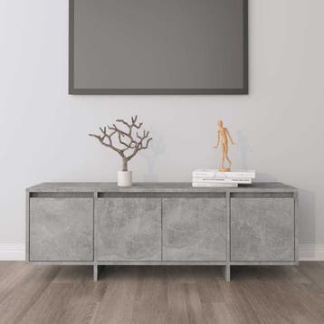 vidaXL Tv-meubel 120x30x40,5 cm bewerkt hout betongrijs, Verzenden