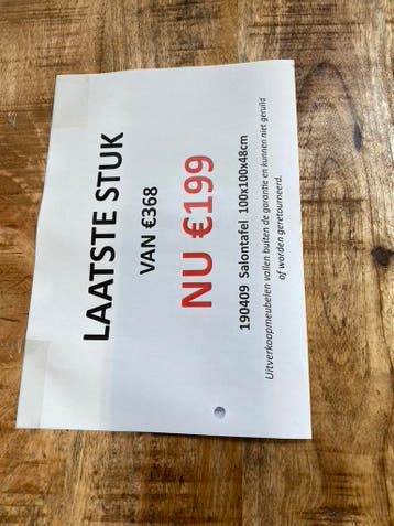 Industriële salontafel, mangohout, Benoa (nieuw, outlet), Nieuw, Overige houtsoorten