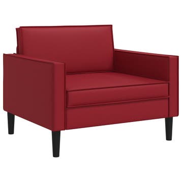 vidaXL XL fauteuil Bordeauxrood Kunstleer, Verzenden, Nieuw