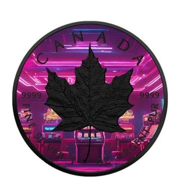 Canada. 5 Dollars 2014, Maple Leaf The Gambler 1 oz (.999), Postzegels en Munten