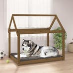 vidaXL Hondenmand 111x80x100 cm massief grenenhout, Dieren en Toebehoren, Honden-accessoires, Verzenden, Nieuw