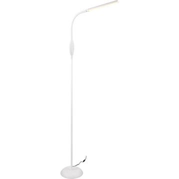 Stijlvolle witte LED vloerlamp 5W met stoffen kap en aanraak, Verzenden, Nieuw