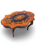 Middentafel - Inlegwerk van verschillende houtsoorten., Antiek en Kunst