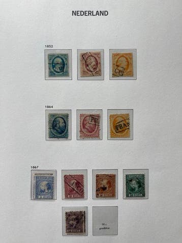 Pays-Bas 1852/1944 - Collection dans un album Davo, Gestempeld