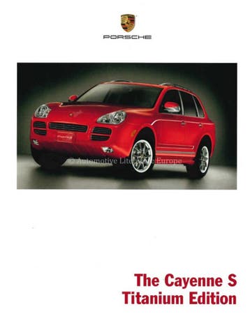 2007 PORSCHE CAYENNE S TITANIUM EDITION BROCHURE ENGELS, Nieuw