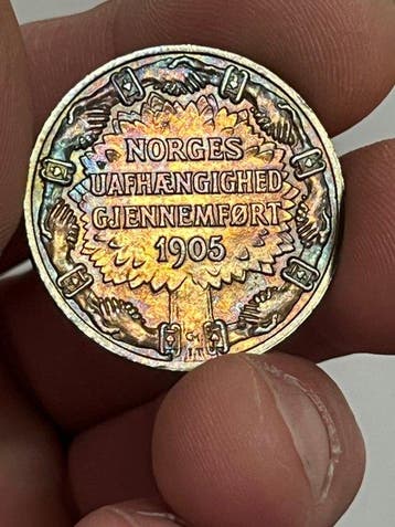 Norvège. Haakon VII. 2 Kroner 1906 - Independence (Sans prix