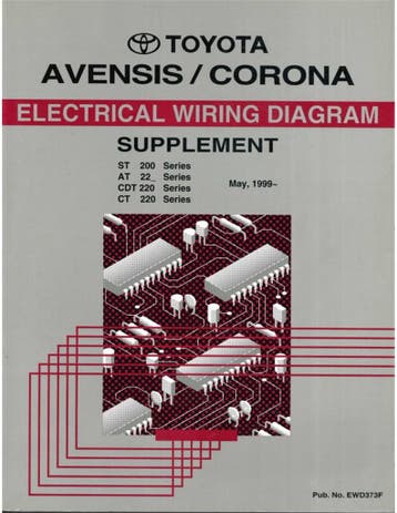 1999 TOYOTA AVENSIS | CORONA ELECTRISCHE SCHEMA