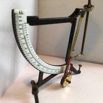 Weegschaal - Messing, Metaal - Grote vintage weegschaal