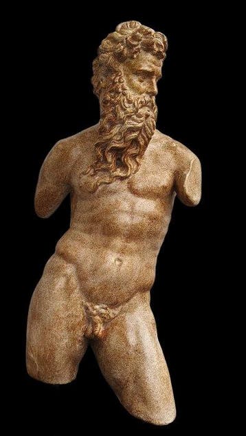 Figuur - Marmerpoeder dat Poseidon afbeeldt