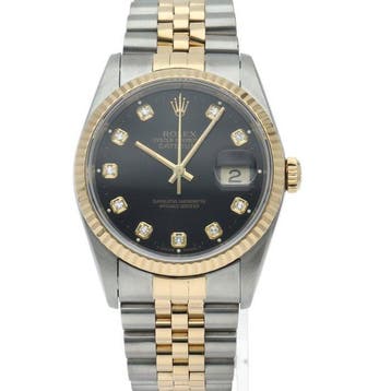 Rolex - Datejust mens watch 10P diamond - 16233G(W) - Homme, Handtassen en Accessoires, Horloges | Heren, Nieuw