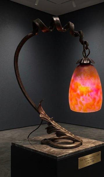DAUM NANCY Art Nouveau Lamp circa 1900–1920 – Signed Art, Antiek en Kunst