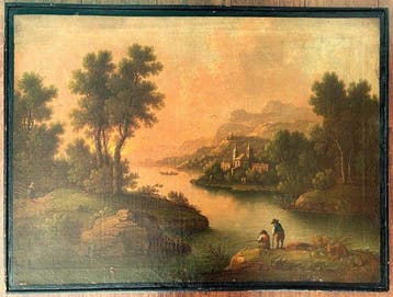 École néerlandaise (XVIII) - Fischer am See, Antiquités & Art