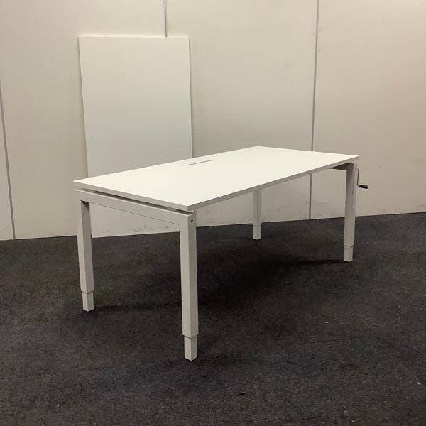 Slingerbureau 180x80 cm, hoogst verstelbaar 62-90 cm, wit, Huis en Inrichting, Bureaus, Gebruikt, In hoogte verstelbaar