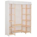 vidaXL Kledingkast 135x40x170 cm stof wit, Huis en Inrichting, Kasten | Kleerkasten, Verzenden, Nieuw